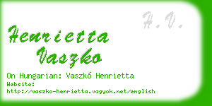 henrietta vaszko business card